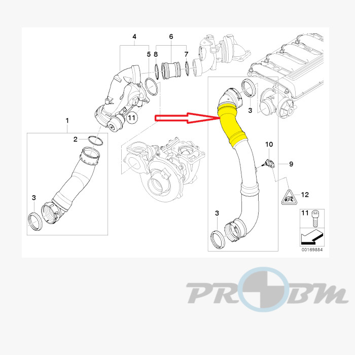 Tubo Intercooler Superior E87 Probm