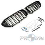 Kit Grelhas Frontal BMW G30, G31 Preto Brilhante